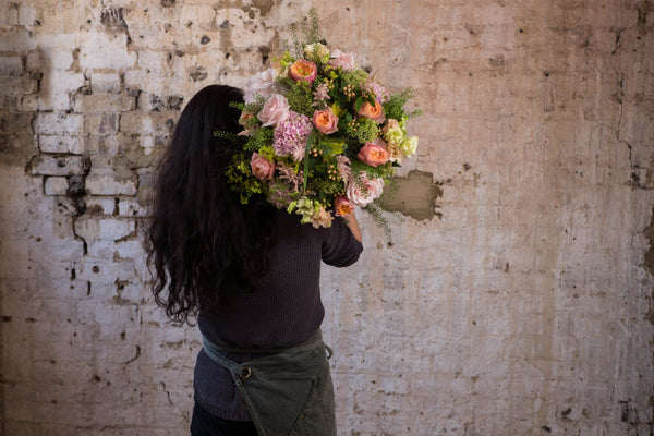 Apricot and Coral Posy