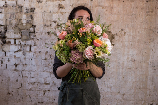 Apricot and Coral Posy