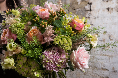 Apricot and Coral Posy